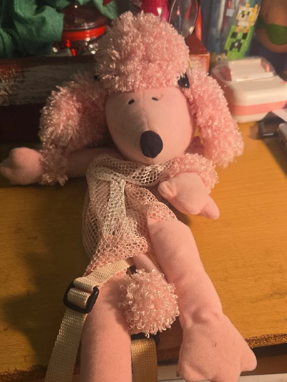 Kids Pink Poodle Backpack